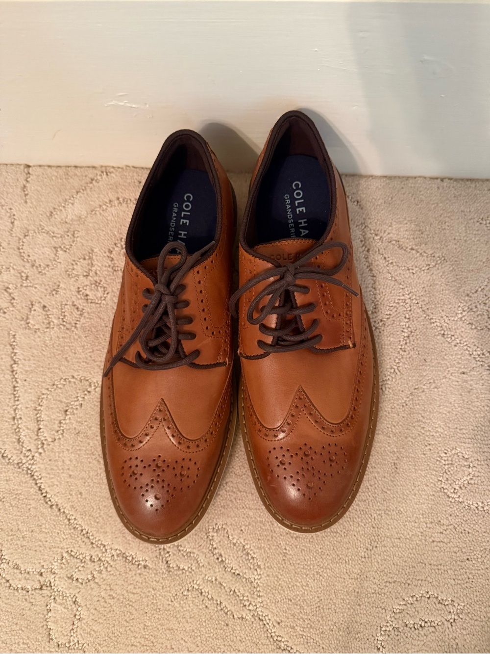 Cole Haan Men’s Brown Leather Wingtip Oxford Shoes Size 9M